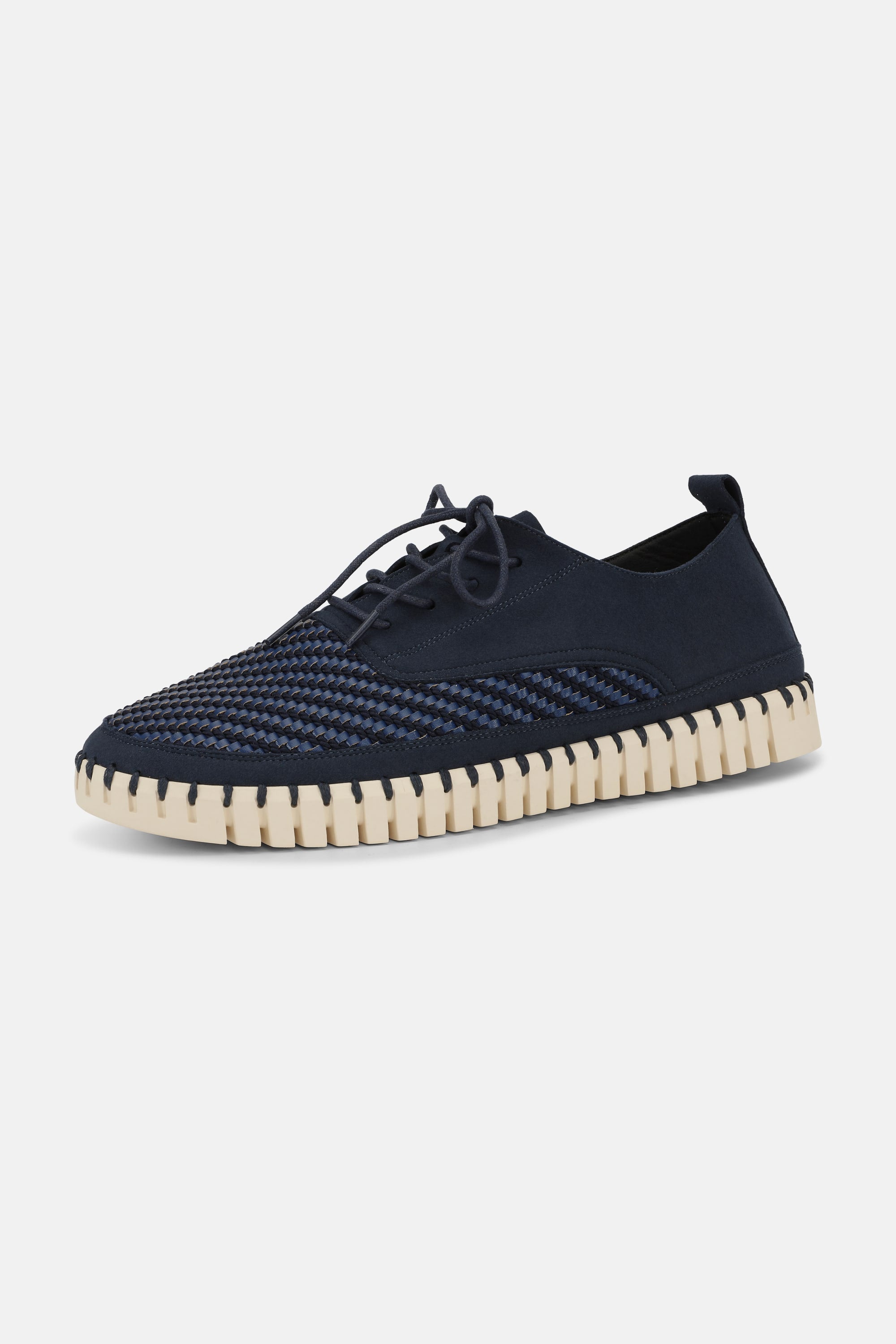 Herresko Med Lisser - Dark Indigo Pearled Ivory